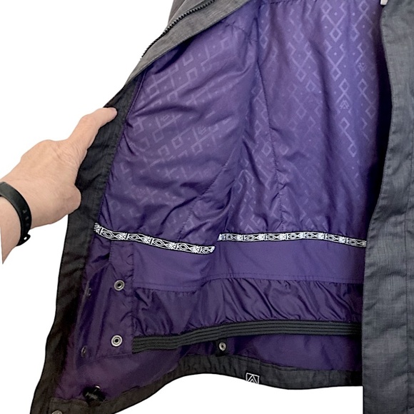 BURTON DryRide Da Nang Hooded Performance Ski Snowboard Jacket Charcoal Gray - Picture 9 of 12